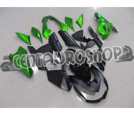 Carene nero e verde per Kawasaki Z1000 2010 2013