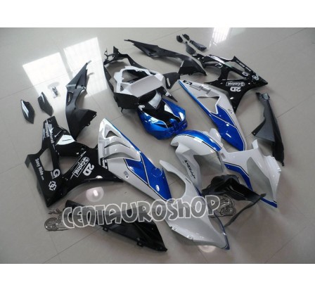 Carena in ABS per BMW S 1000 RR HP4 bianco e blu
