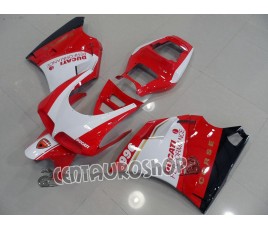 Set di carene in ABS Ducati 748 916 996 998 bianco nero e rosso