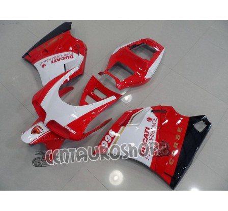 Set di carene in ABS Ducati 748 916 996 998 bianco nero e rosso