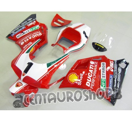 Set di carene in ABS Ducati 748 916 996 998 replica SBK Fogarty Infostrada