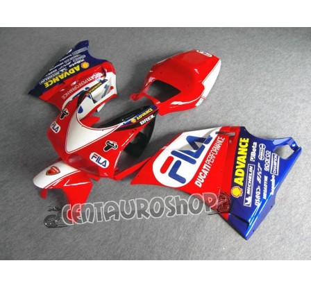 Set di carene in ABS Ducati 748 916 996 998 replica FILA Superbike