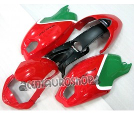 Carena in ABS Ducati Monster 696 796 1100 1100S tricolor bianco rosso e verde