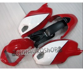 Carena in ABS Ducati Monster 696 796 1100 1100S bianca e rossa