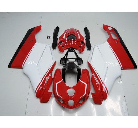 Carene in ABS Ducati 749 999 rosso e bianco schema 2