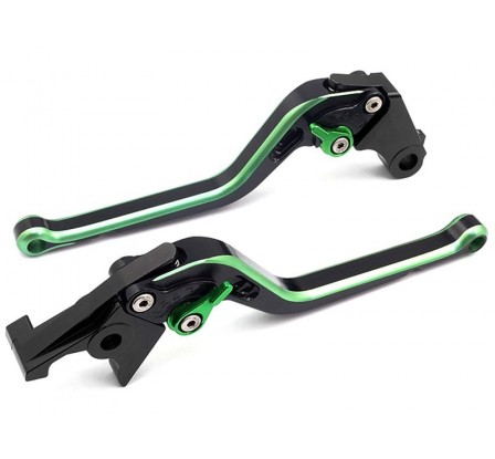 Kit leve freno frizione regolabili bicolori finitura verde
