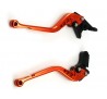Kit leve freno frizione regolabili lunghe arancio