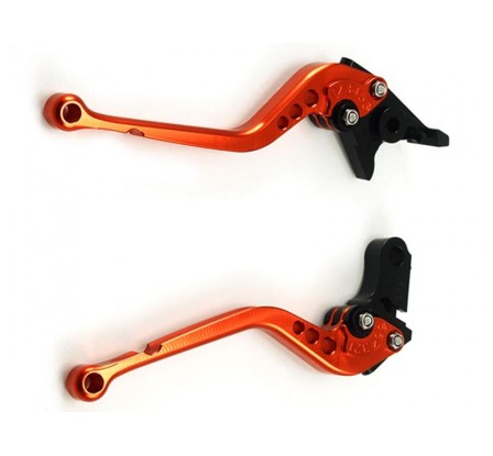 Kit leve freno frizione regolabili lunghe arancio
