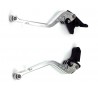 Kit leve freno frizione regolabili lunghe argento