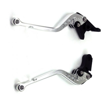 Kit leve freno frizione regolabili lunghe argento