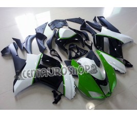 Carena in ABS Kawasaki ZX-6R Ninja 636 07-08 verde bianca e nera