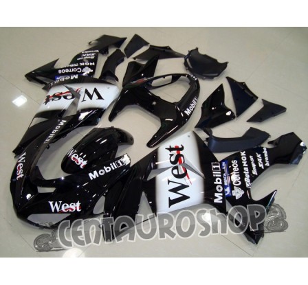 Kit aftermarket carene in ABS Kawasaki ZX-10R Ninja 06-07 West replica