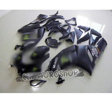 Carena in ABS Kawasaki ZX-6R Ninja 636 2007 2008 Nero opaco race