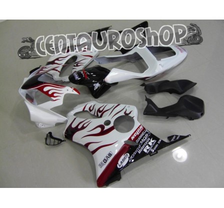 Carena in ABS Honda CBR 600 F4i/FSport 01-09 colorazione White flames