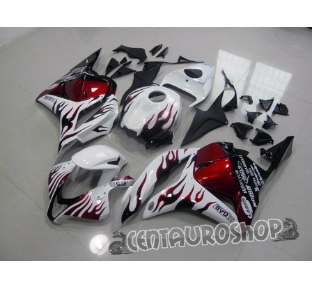 Carena ABS Honda CBR 600 RR 09-10 Red & Black Flames