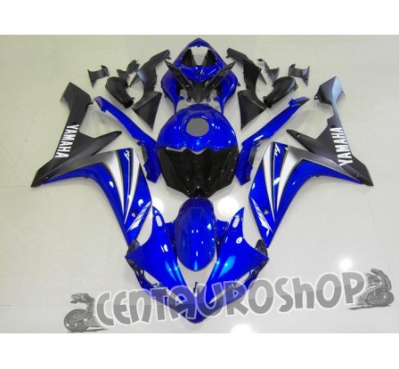 Carena in ABS Yamaha YZF 1000 R1 07-08 colorazione RED FLAMES ON BLACK