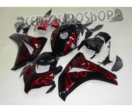 Carena in ABS Honda CBR 1000 RR 08-09 Black with Red Flames in saldo