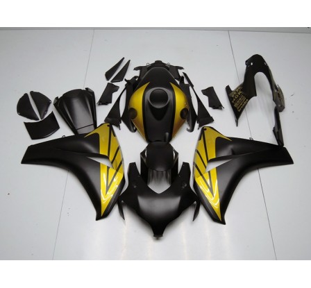 Carena in ABS Honda CBR1000RR 08 09 nero opaco e oro