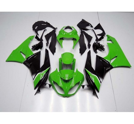 Carenature replica Kawasaki ZX6R Ninja 636 09-12 Green and Black Alternative