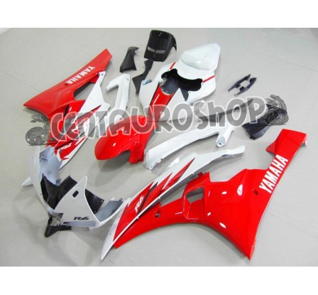 Carena in ABS Yamaha YZF 600 R6 06-07 colorazione RED & WHITE 1