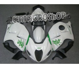 Carena in ABS Suzuki GSXR1300 Hayabusa 1999 2007 White & Green