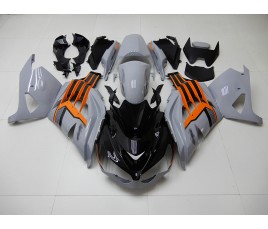 Carena in ABS Kawasaki ZX-14R Ninja 12-15 Grey Orange & Black