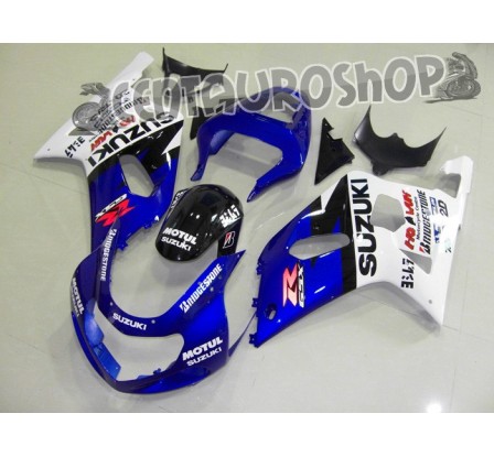 Carena in ABS Suzuki GSX-R 600 e 750 01-03 colorazione RED & WHITE