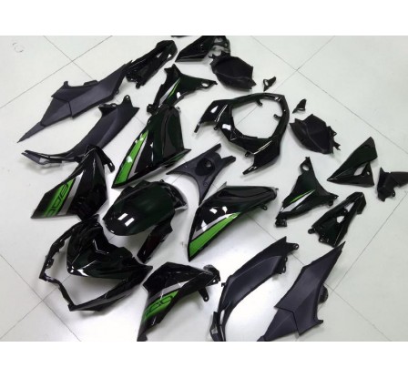 Carene Black & Green Kawasaki Z800 2013 2016