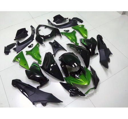 Carene Black & Lime Green Kawasaki Z800 2013 2016