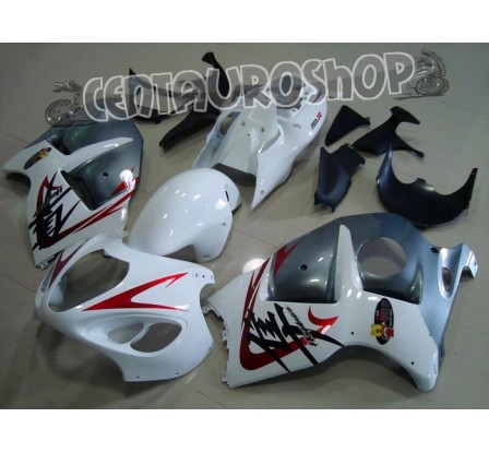 Carena in ABS Suzuki GSX-R 1300 Hayabusa 99-07 White & Silver 2