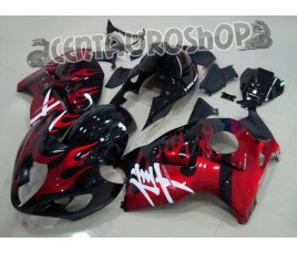 Carena in ABS Suzuki GSX-R 1300 Hayabusa 99-07 Red Flames