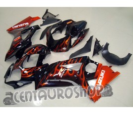 Carena ABS Suzuki GSXR 1000 07 08 colorazione Black & Flames