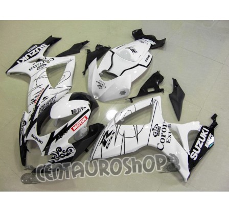 Carena in ABS Suzuki GSXR 600 e 750 06 07 White Corona