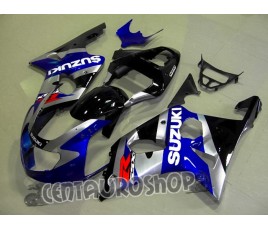 Carena in ABS Suzuki GSX-R 1000 00-02 Silver & Blue