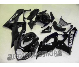 Carena Suzuki GSX-R 1000 05-06 All Black adesivi argento