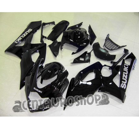 Carena Suzuki GSX-R 1000 05-06 All Black adesivi argento